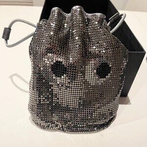 Anya HIndmarch Eyes Mesh Crystal Pouch Bag